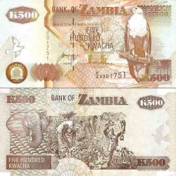 اسکناس 500 کواچا - زامبیا 1992