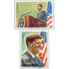 2 عدد تمبر سالگرد مرگ جان اف کندی - رئیس جمهور آمریکا- سان مارینو 1964