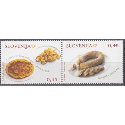 2 عدد تمبر غذاهای سنتی - منتطقه زاساوج - اسلوونی 2009 ارزش روی تمبر 0.9 یورو