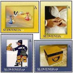 4 عدد تمبر شخصی - خودچسب - اسلوونی 2007 این تمبرها در کاتالوگهای آنلاین خارجی لیست شده