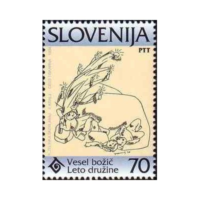 1 عدد تمبر سال بین المللی خانواده - اسلوونی 1994