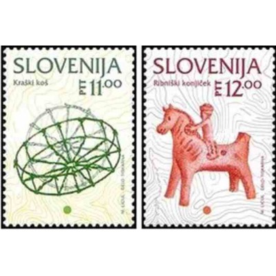 2 عدد تمبر سری پستی اسلوونی ، مینیاتور اروپا  - اسلوونی 1994