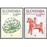 2 عدد تمبر سری پستی اسلوونی ، مینیاتور اروپا  - اسلوونی 1994
