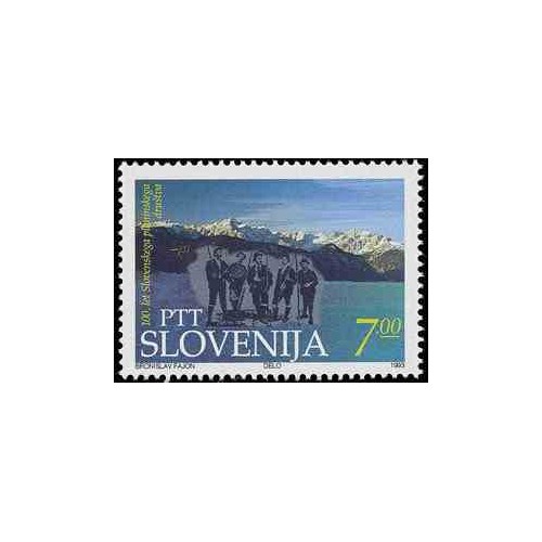 1 عدد تمبر صدمین سالگرد انجمن کوهنوردی آلپاین اسلوونی  - اسلوونی 1993