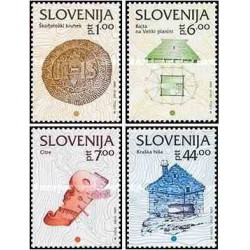 4 عدد تمبر سری پستی اسلوونی ، مینیاتور اروپا  - اسلوونی 1993