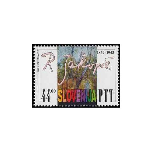 1 عدد تمبر اسلوونیائیهای برجسته - رایهارد جاکوپیک نقاش امپرسیونیست  - اسلوونی 1993