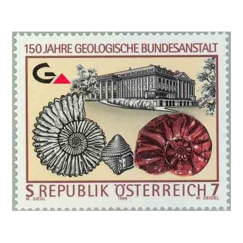 1 عدد تمبر 150 سالگرد تاسیس انستیتو زمین شناسی فدرال - اتریش 1999