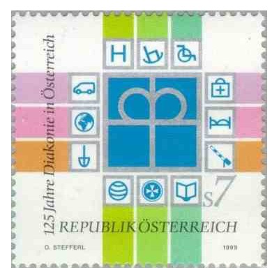 1 عدد تمبر 125مین سالروز خدمات رفاه اجتماعی اتریش - اتریش 1999