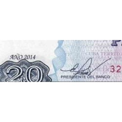 اسکناس 20 پزو - کوبا 2014