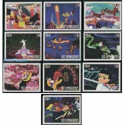 10 عدد تمبر چین 96 - کارتونی - گرندین و سنت وینسنت 1996