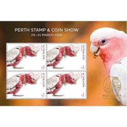 مینی شیت نمایشگاه تمبر و سکه پرت - گالا  - استرالیا 2019 ارزش روی شیت 4 دلار استرالیا