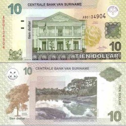 اسکناس 10 دلار - سورینام 2004 تاریخ 1 ژانویه