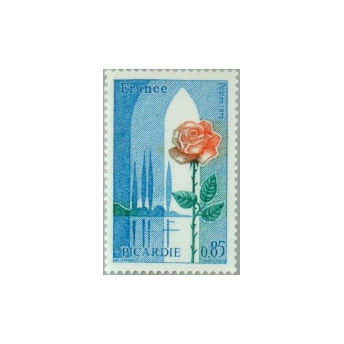1 عدد  تمبر مناطق فرانسه، پیکاردی-  فرانسه 1975