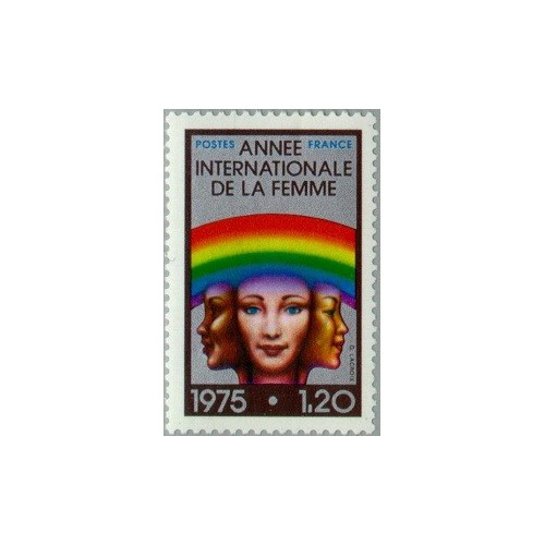 1 عدد  تمبر سال جهانی زن -  فرانسه 1975