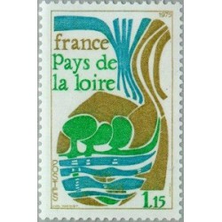 1 عدد  تمبر مناطق فرانسه - لوار -  فرانسه 1975
