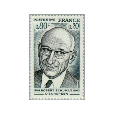 1 عدد  تمبر رابرت شومان - سیاستمدار -  فرانسه 1975