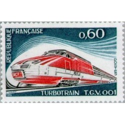 1 عدد تمبر تکمیل توربوترن - TGV001 -  فرانسه 1974
