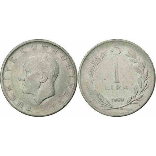 سکه 1 لیر - آلیاژ Acmonital- ترکیه 1960 غیر بانکی سکه 1 لیر - آلیاژ Acmonital- ترکیه 1960 غیر بانکی
