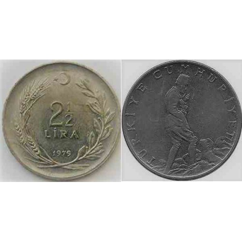 سکه 2.5 لیر - ترکیه 1979 غیر بانکی سکه 2.5 لیر - ترکیه 1979 غیر بانکی