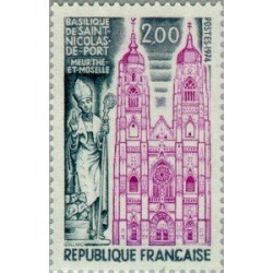 1 عدد تمبر کلیسای سنت نیکلاس دو پورت-  فرانسه 1974