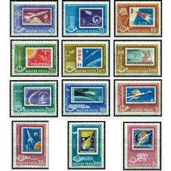12 عدد تمبر کنفرانس وزیران پست کشورهای سوسیالیستی - مجارستان 1963 قیمت 5 دلار