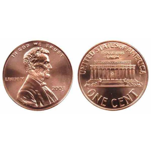 سکه 1 سنت - برنجی - آمریکا 2003 غیر بانکی