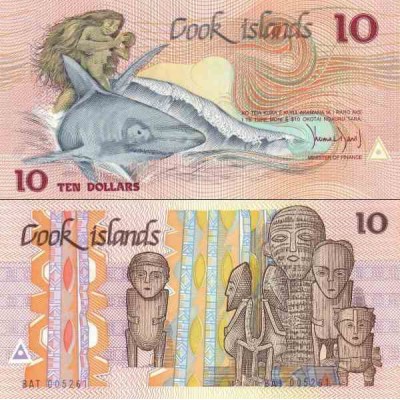 اسکناس 10 دلار - جزایر کوک 1987