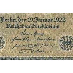 اسکناس 10000 مارک - رایش بانک - رایش آلمان 1922 - پرفیکس سریال تک حرفی