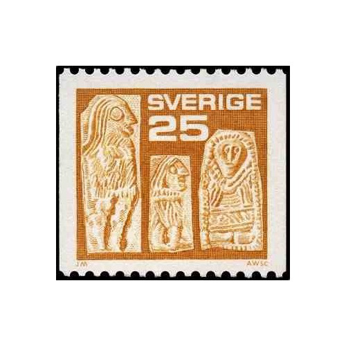 1 عدد تمبر سری پستی - دوره وندال - سوئد 1975
