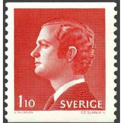 1 عدد تمبر سری پستی - پادشاه کارل گوستاو شانزدهم - سوئد 1975