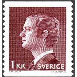 1 عدد تمبر سری پستی - پادشاه کارل گوستاو شانزدهم - سوئد 1974