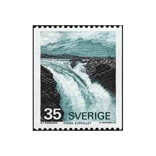 1 عدد تمبر سری پستی - سوئد 1974