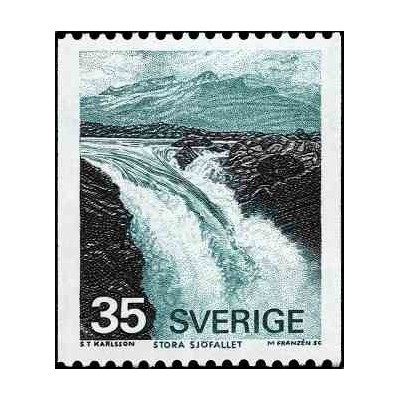 1 عدد تمبر سری پستی - سوئد 1974