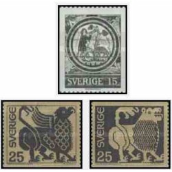 3 عدد تمبر سری پستی - سوئد 1971