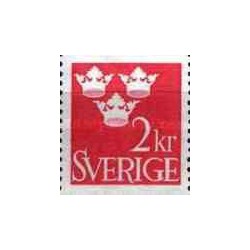 1 عدد تمبر سری پستی تاج - سوئد 1969
