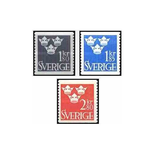3 عدد تمبر سری پستی تاج - سوئد 1967 قیمت 7.9 دلار