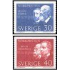 2 عدد تمبر برندگان جایزه نوبل  - سوئد 1965
