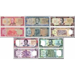 ست  کامل - اسکناسهای 5,10,20,50,100 دلار - لیبریا 2011