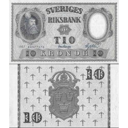اسکناس 10 کرون - سوئد 1957