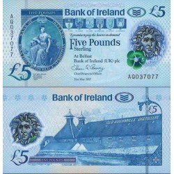 اسکناس  پلیمر 5 پوند استرلینگ - ایرلند شمالی 2017 سفارشی