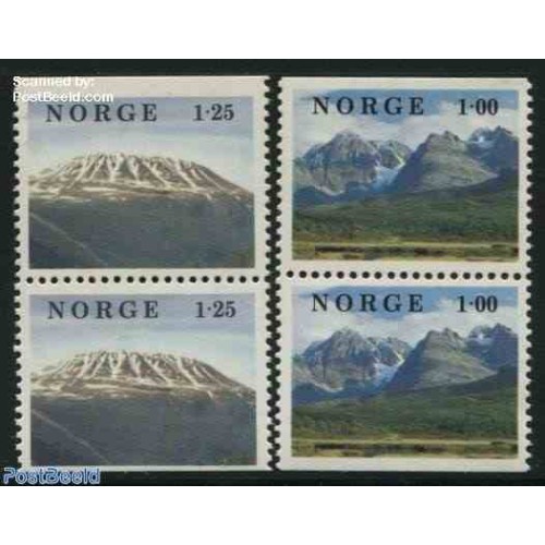 2 جفت تمبر مناظر  - جفت بوکلت - نروژ 1978