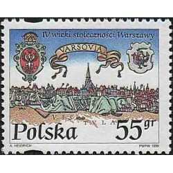 1 عدد تمبر چهارصدمین سالگرد پایتخت لهستان - ورشو - لهستان 1996