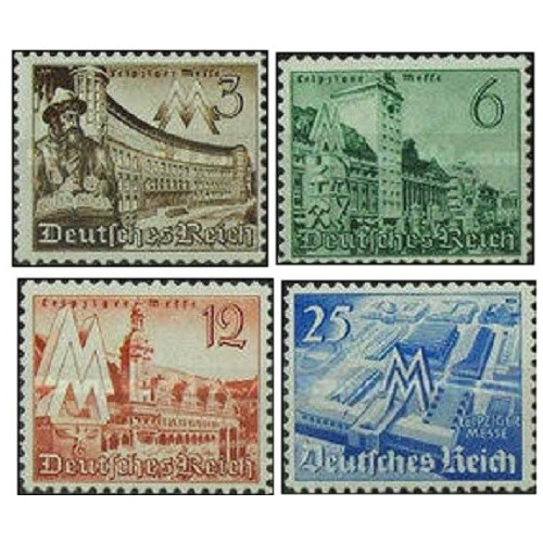 4 عدد تمبر نمایشگاه بهاره لایپزیک - رایش آلمان 1940 قیمت 8.7 دلار