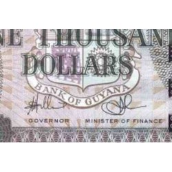 اسکناس 1000 دلار - گویانا 2009 چاپ دلارو لندن با لیبل هولوگرافیک