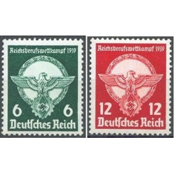 2 عدد تمبر رقابت صنعتگران - رایش آلمان 1939 قیمت 28 دلار