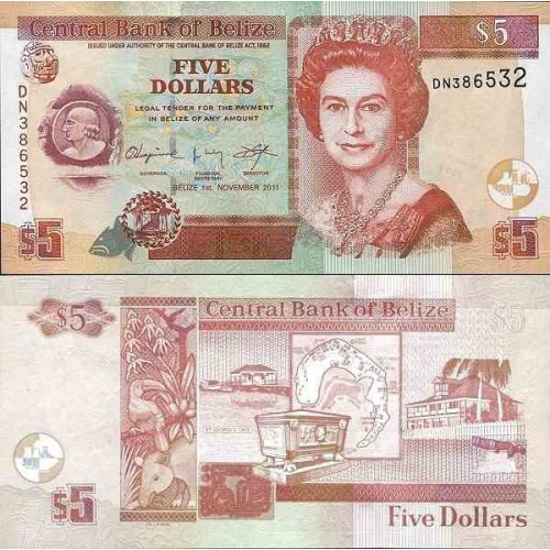 اسکناس 5 دلار - بلیز 2011