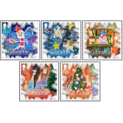 5 عدد تمبر کریستمس- جبل الطارق 2014 ارزش روی تمبرها 2.76 پوند