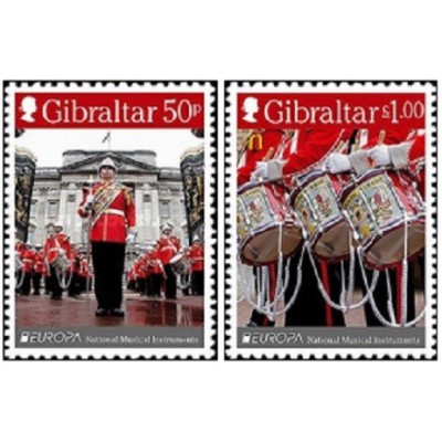 4 عدد تمبر مشترک اروپا - Europa Cept - آلات موسیقی - جبل الطارق 2014 ارزش روی تمبرها 1.5 پوند