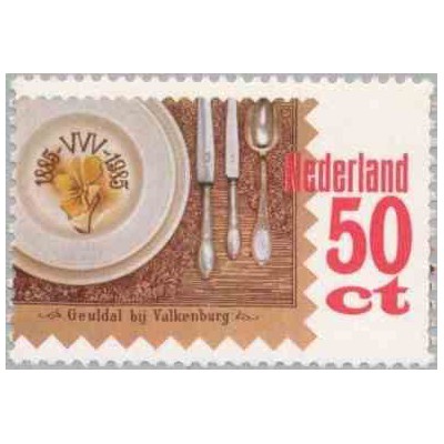 1 عدد تمبر صدمین سال انجمن توریست - هلند 1985