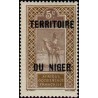 1 عدد تمبر سری پستی - سورشارژ قلمرو نیجر - 5 سنت - نیجر 1921 با شارنیه